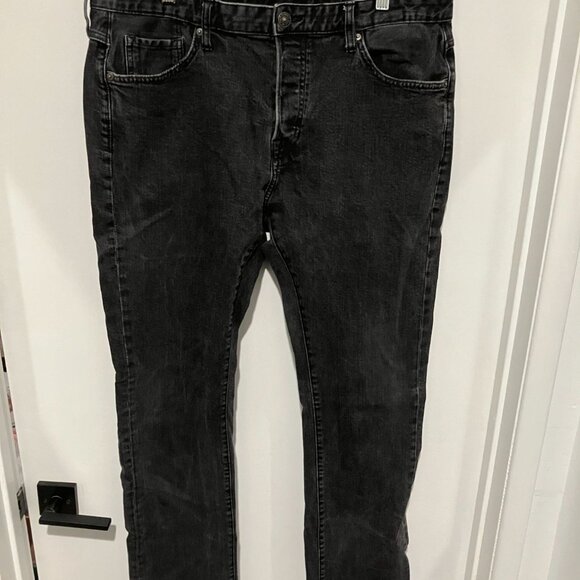 Divided Blue Men's Straight Leg Jeans, Black, Size 36x34 - Picture 1 of 4